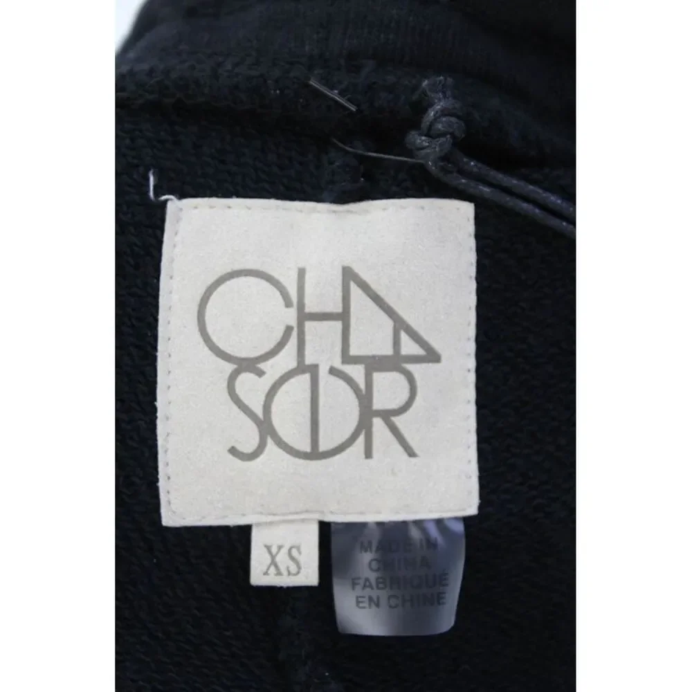 Chaser Womens Drawstring Waist Sweat Shorts Black Cotton Size XS